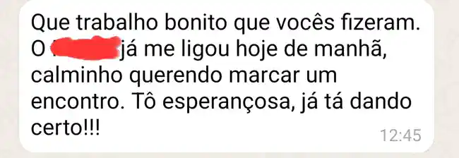 Relato de cliente da Ritualistique sobre amarração amorosa