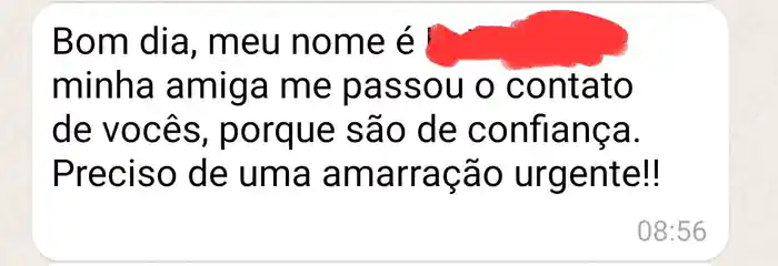 Relato de cliente da Ritualistique sobre amarração amorosa